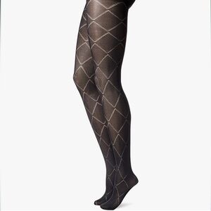 Berkshire Fashion Trends Diamond Black Tights Stockings